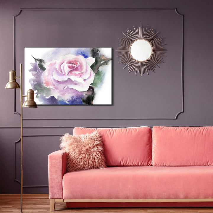 Kanva - Skaista roze, gleznota ar akvareļu krāsām, N-1313 X-ART