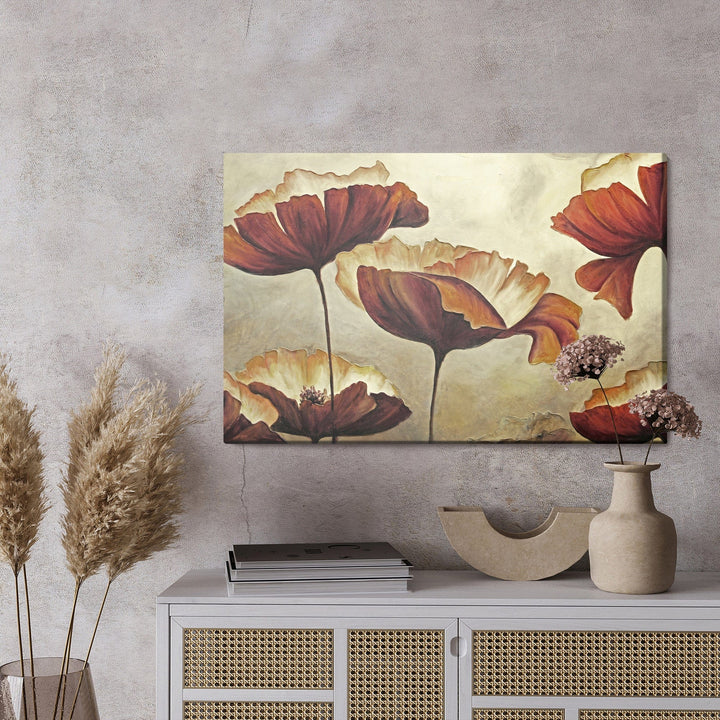 Kanva - Skaisti magoņu ziedi vintage stilā, N-199 X-ART