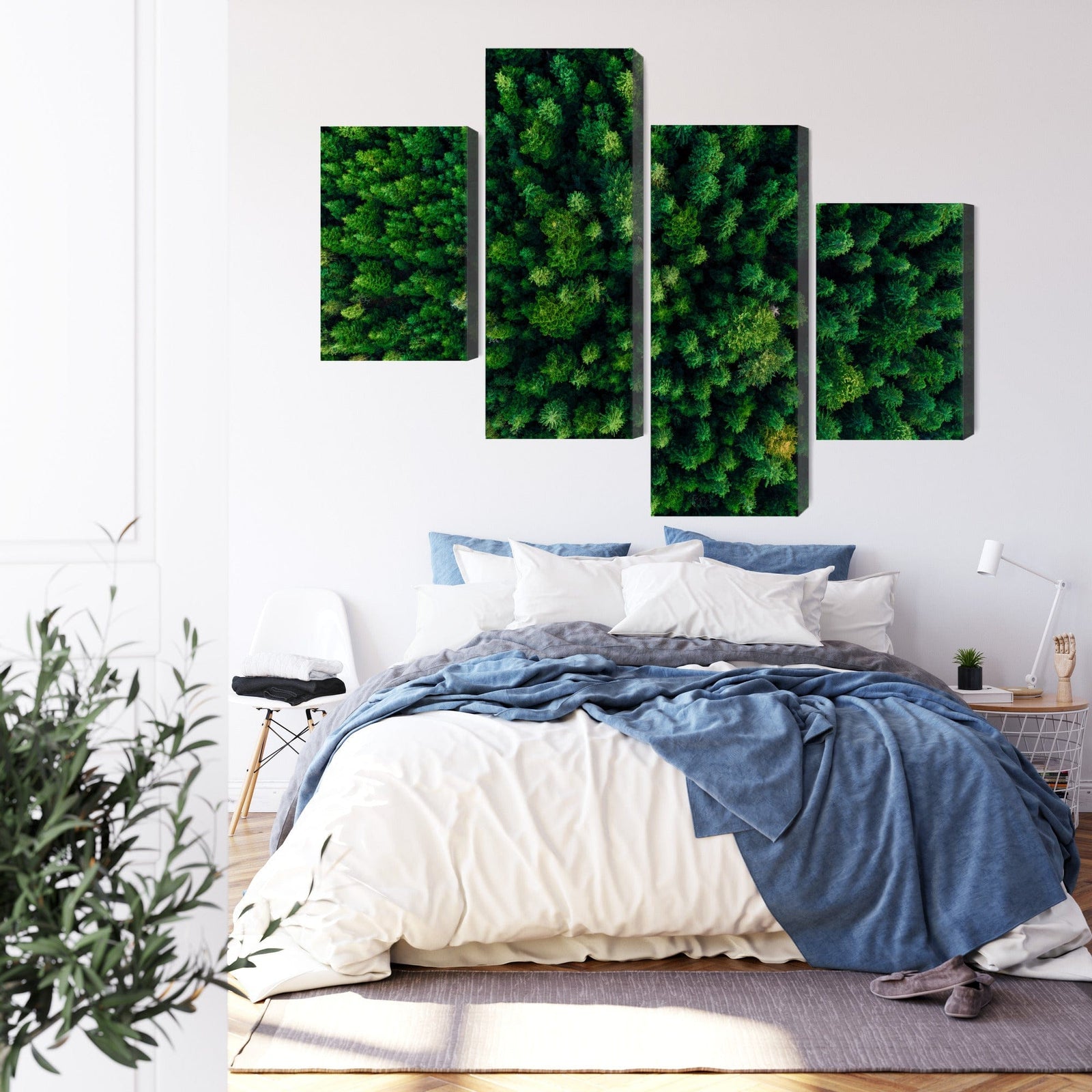 Kanva - Skats no augstuma uz zaļo mežu, N-1977 X-ART