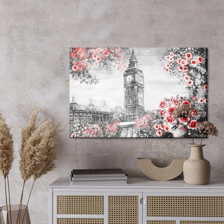 Kanva - Skats no balkona uz Big Ben, N-1296 X-ART