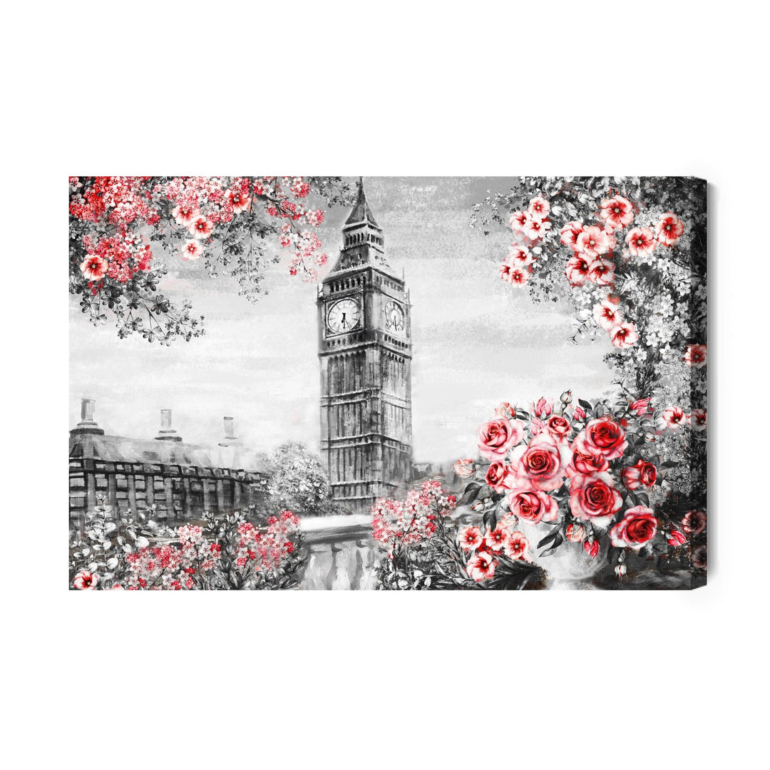 Kanva - Skats no balkona uz Big Ben, N-1296 X-ART