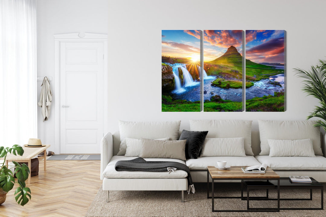 Kanva - Skats uz Kirkjufellsfoss ūdenskritumu, N-3287 X-ART