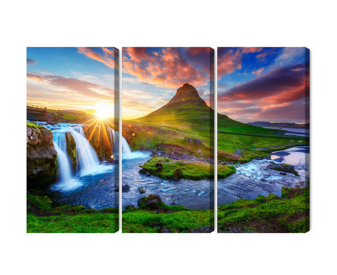 Kanva - Skats uz Kirkjufellsfoss ūdenskritumu, N-3287 X-ART