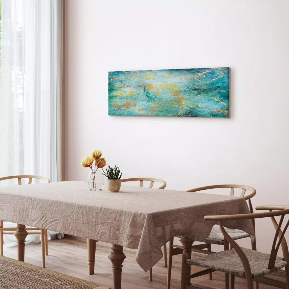 Glezna "Smaragda Okeāns" – Abstrakta Ūdens Tekstūra ART XL