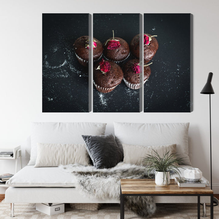 Kanva - Šokolādes mafini ar rozēm, N-3788 X-ART