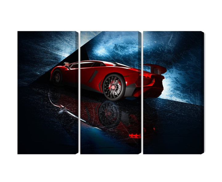 Kanva - Sporta automašīna uz abstraktu fona, N-3503 X-ART