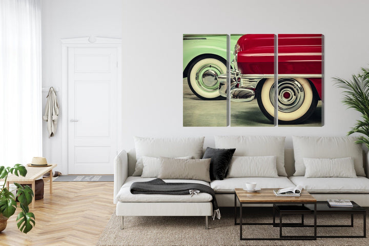 Kanva - Stilīgi vintāžas automašīnas riteņi, N-3382 X-ART