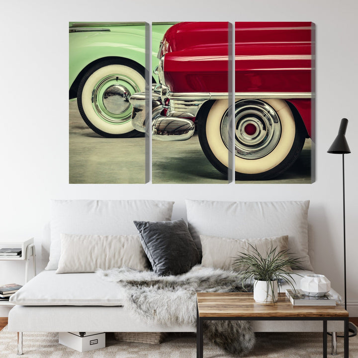 Kanva - Stilīgi vintāžas automašīnas riteņi, N-3382 X-ART