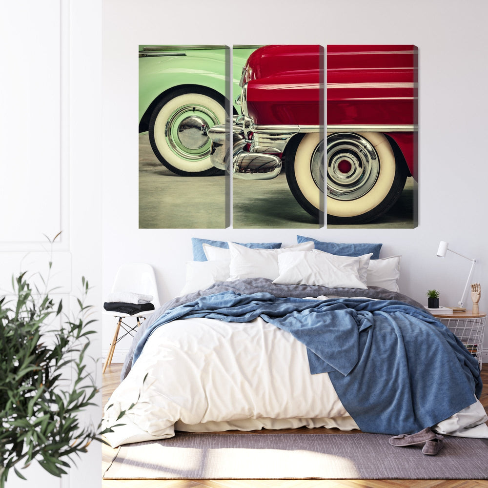 Kanva - Stilīgi vintāžas automašīnas riteņi, N-3382 X-ART