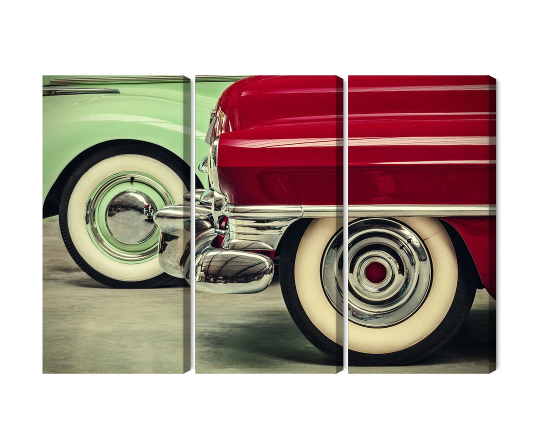 Kanva - Stilīgi vintāžas automašīnas riteņi, N-3382 X-ART