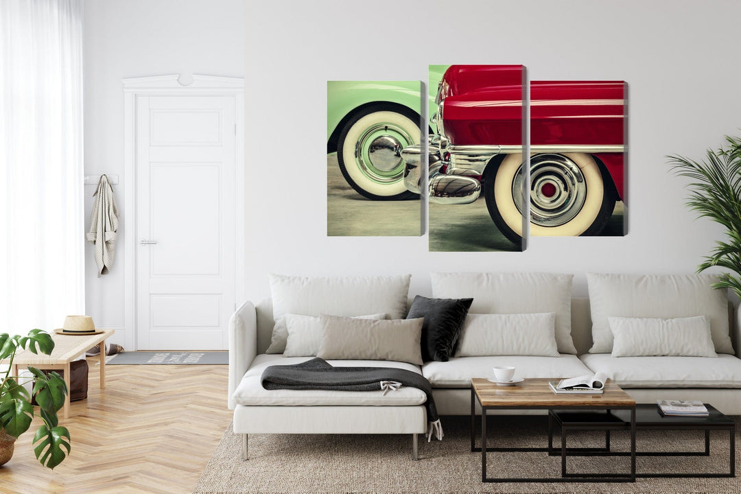 Kanva - Stilīgi vintāžas automašīnas riteņi, N-3383 X-ART