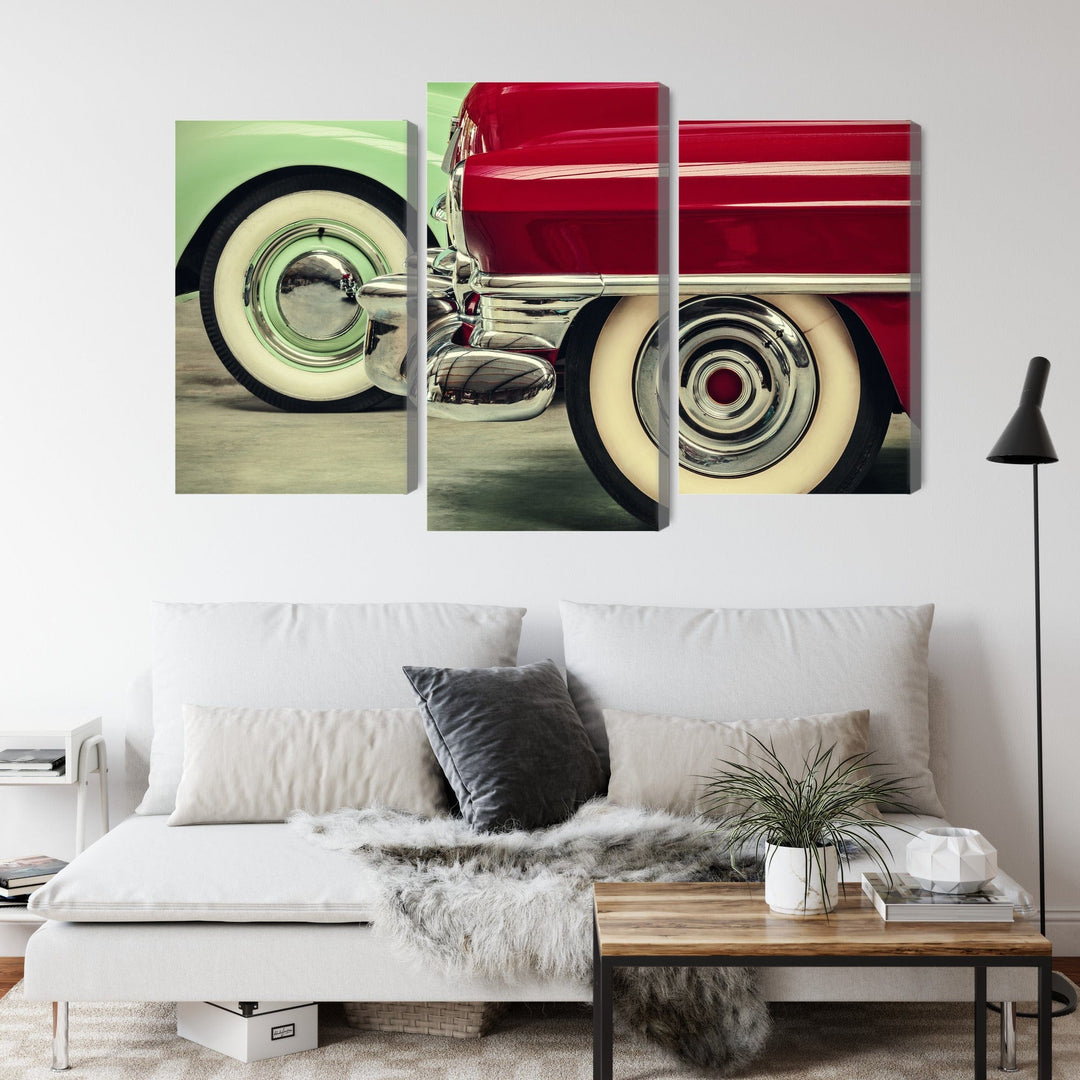 Kanva - Stilīgi vintāžas automašīnas riteņi, N-3383 X-ART