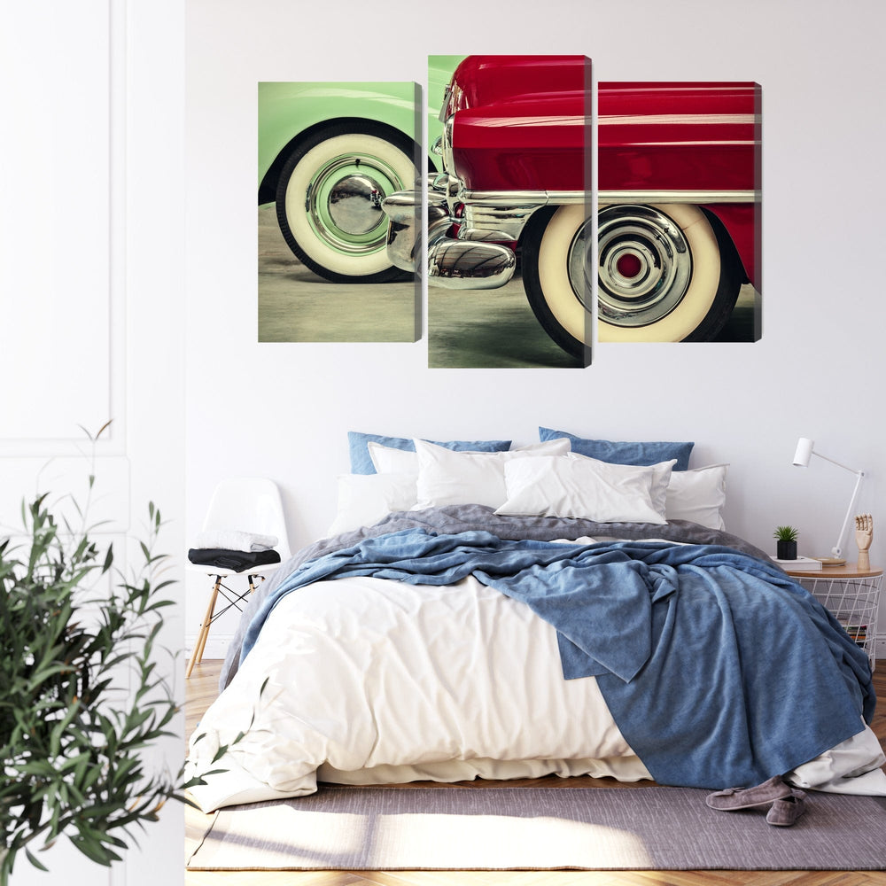 Kanva - Stilīgi vintāžas automašīnas riteņi, N-3383 X-ART