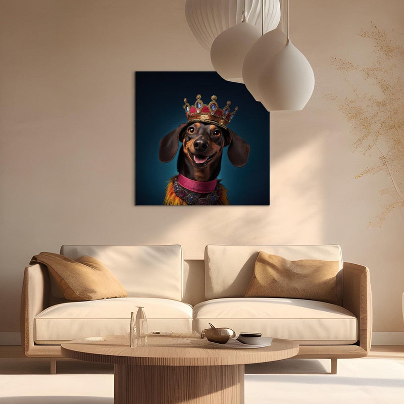 Kanva - Taksis - Smaidoša suņa portrets ar kroni, 150260 G-ART