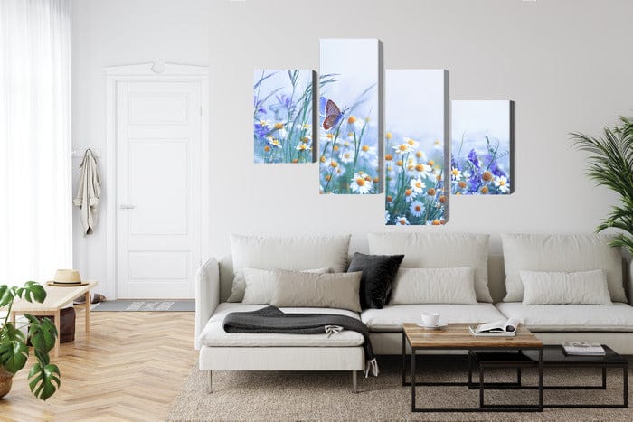 Kanva - Tauriņš un savvaļas ziedi, N-4007 X-ART