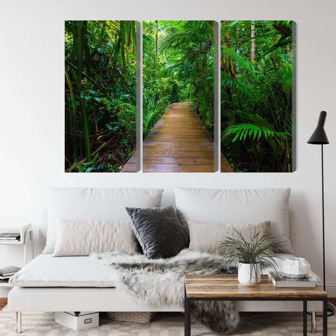 Kanva - Tropu meža koka tilts, N-1994 X-ART