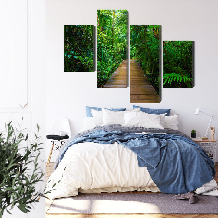 Kanva - Tropu meža koka tilts, N-1997 X-ART