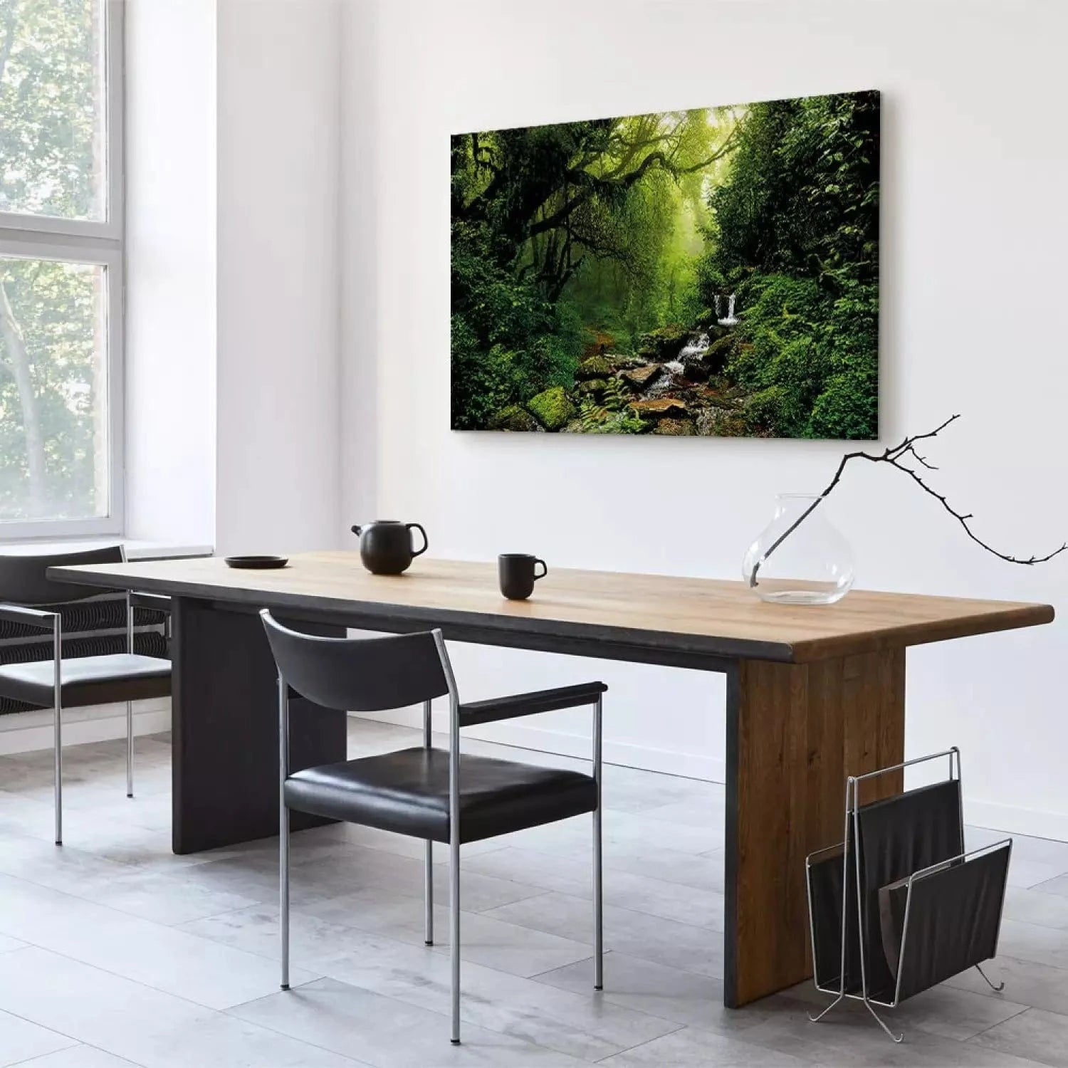 Kanva - Ūdenskritums mežā - izteiktā zaļā krāsā, 98193 ART XL