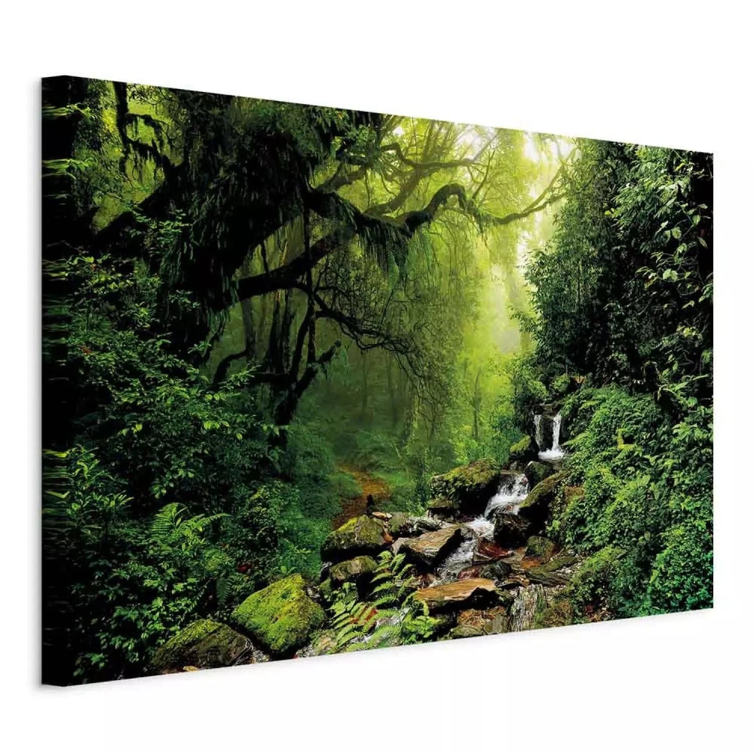 Kanva - Ūdenskritums mežā - izteiktā zaļā krāsā, 98193 ART XL