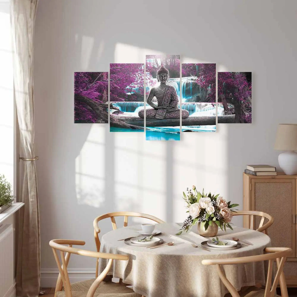 Kanva - Ūdenskritums un Buda, 58810, violetos toņos, (x5) ART XL