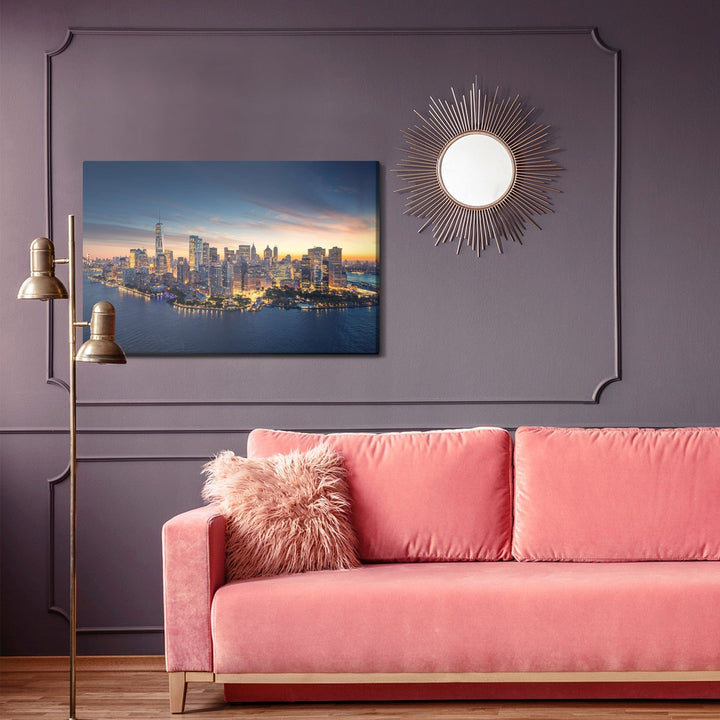 Kanva - Vakara panorāma Ņujorkā, N-1413 X-ART