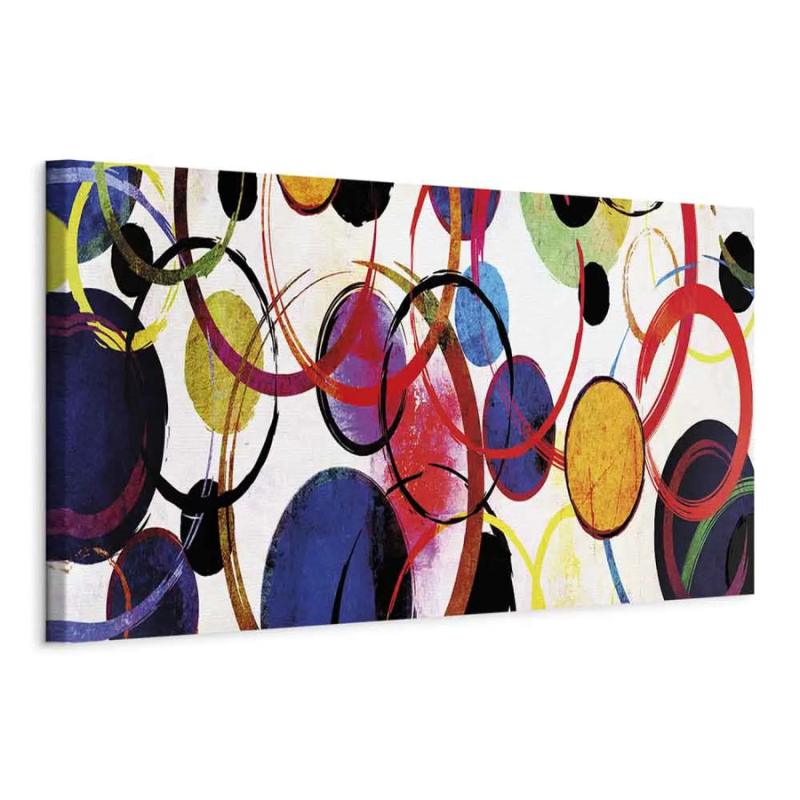 Kanva - Daudzkrāsaini apļi | musdienīgs stils | 93152 ART XL