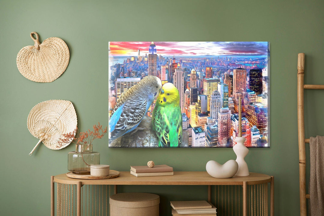 Kanva - Vāverītes uz Ņujorkas fona, N-1414 X-ART