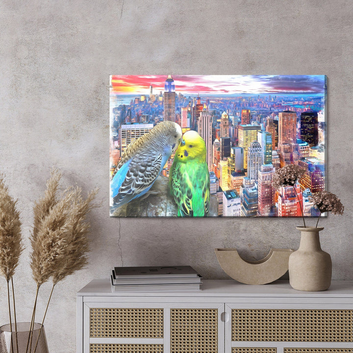 Kanva - Vāverītes uz Ņujorkas fona, N-1414 X-ART