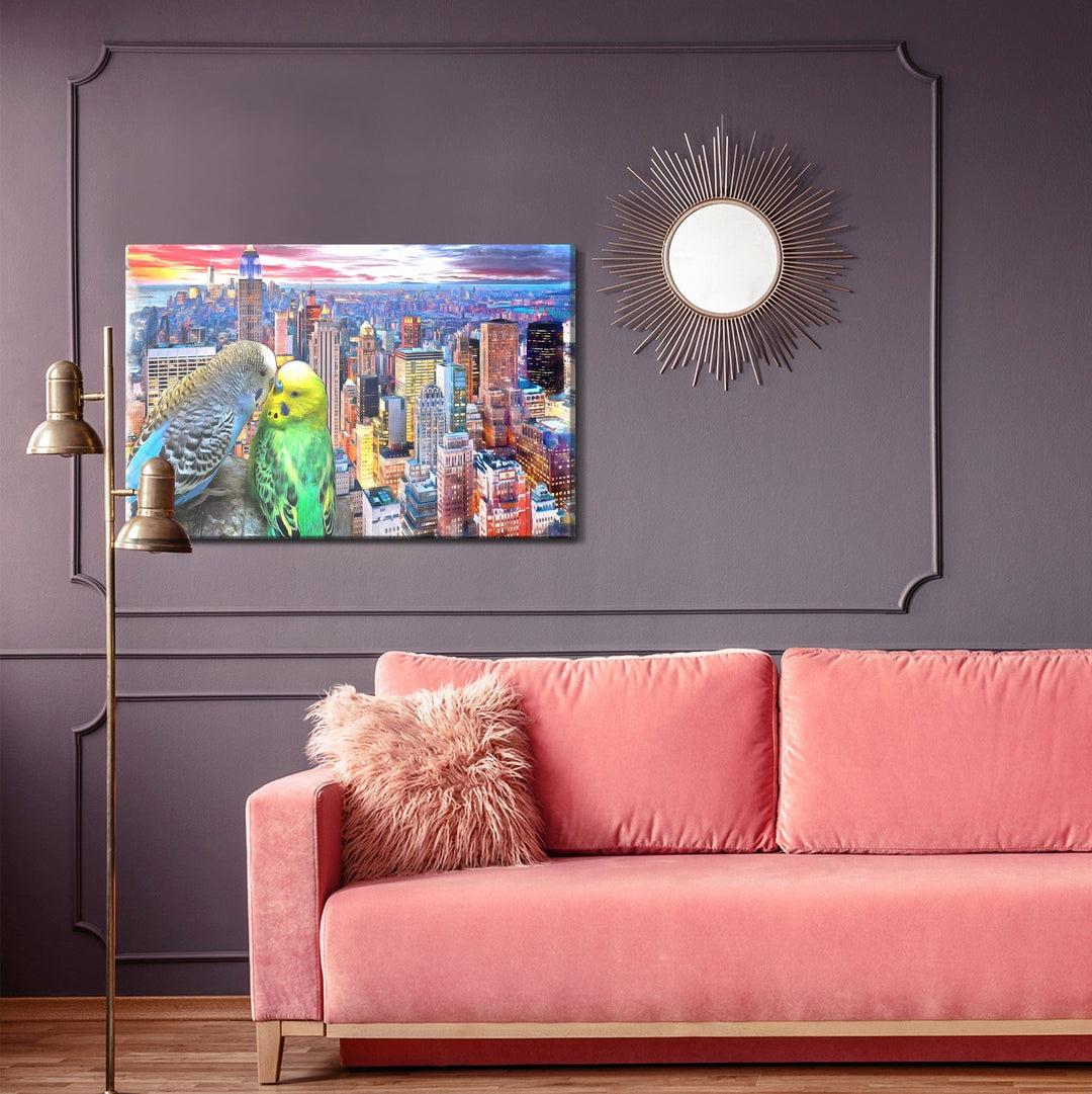 Kanva - Vāverītes uz Ņujorkas fona, N-1414 X-ART