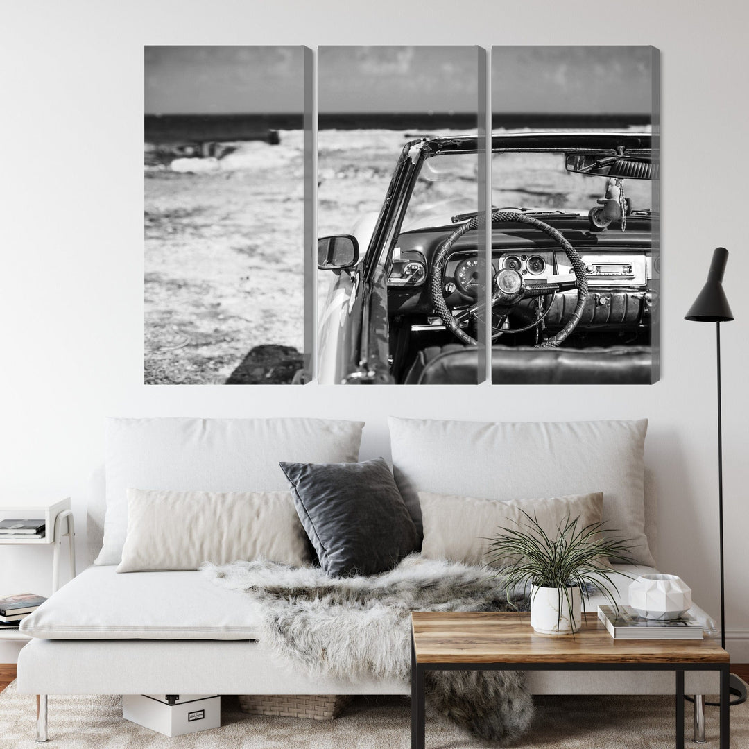 Kanva - Vecā kubiešu automašīnas interjers, N-2934 X-ART