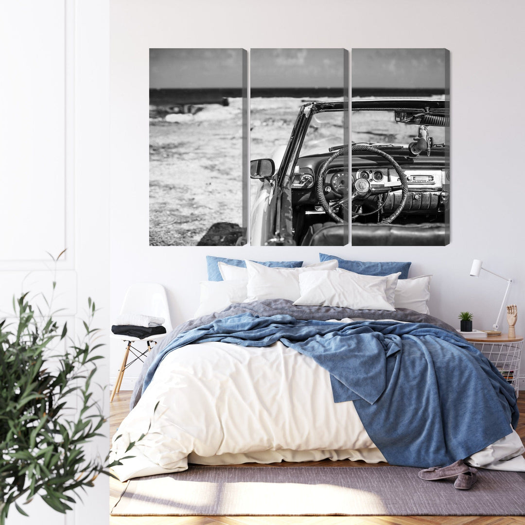 Kanva - Vecā kubiešu automašīnas interjers, N-2934 X-ART