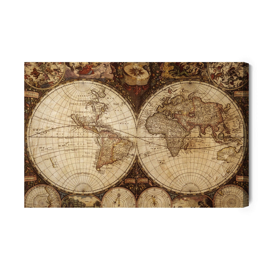 Kanva - Vecā pasaules karte, N-155 X-ART