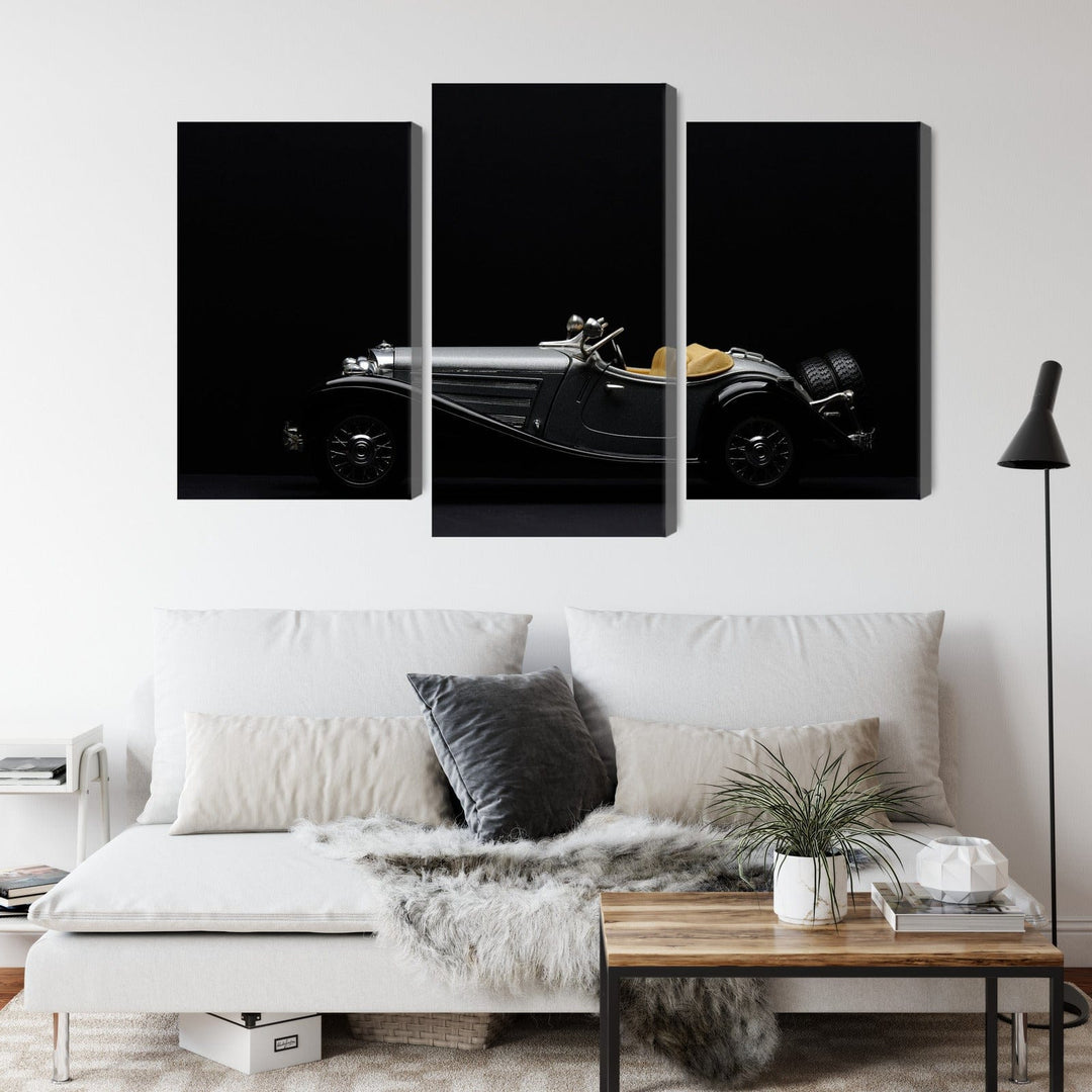 Kanva - Vēsturiska automašīna uz tumšiem T-krekliem, N-3273 X-ART