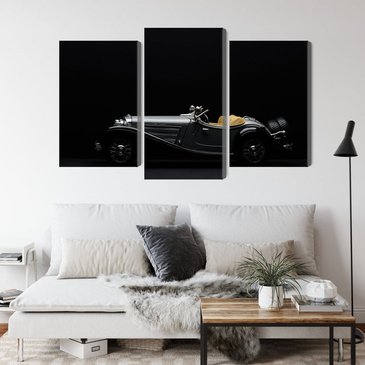 Kanva - Vēsturiska automašīna uz tumšiem T-krekliem, N-3273 X-ART