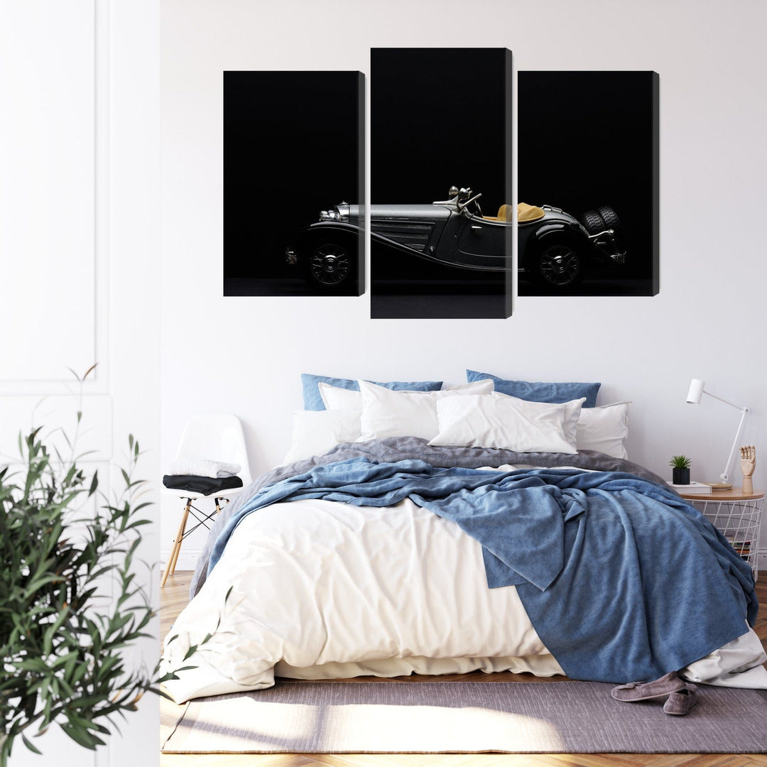 Kanva - Vēsturiska automašīna uz tumšiem T-krekliem, N-3273 X-ART