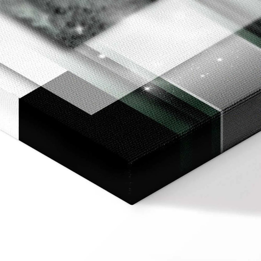 Kanva - Violeta apmale, ģeometriska abstrakcija pelēka un violetā, 50015 ART XL