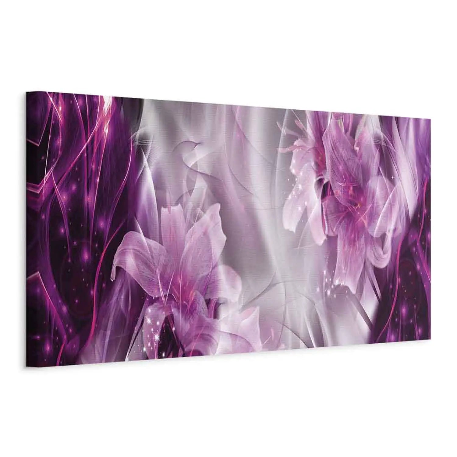 Kanva - Violeti ziedi uz abstrakta violeta fona, 92898 ART XL