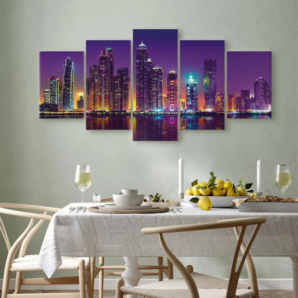 Glezna - Violetās naktis - Ņujorkā, (x5), 90561 ART XL