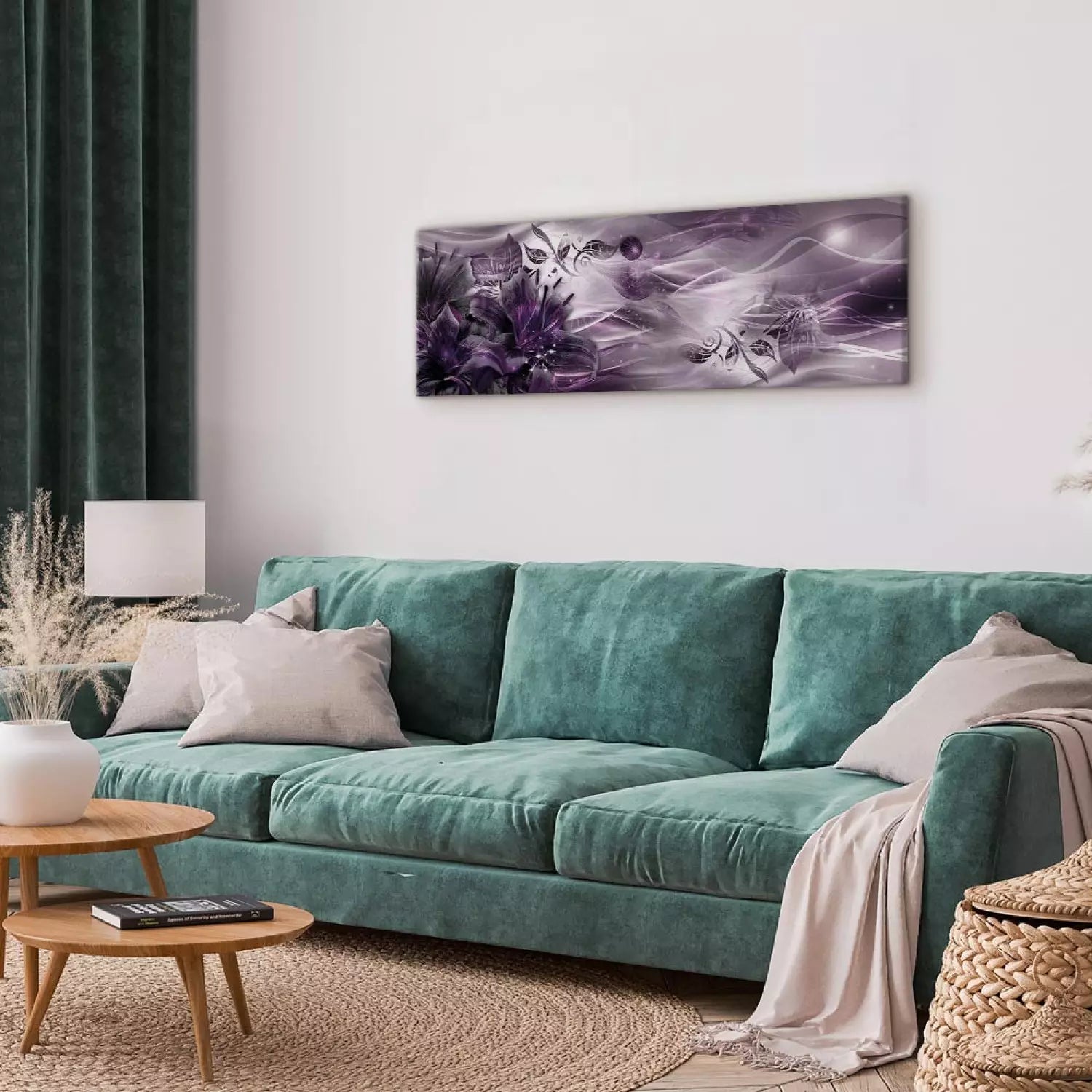 Glezna Lilijas un Abstrakcija (92969) – Violetos Toņos ART XL