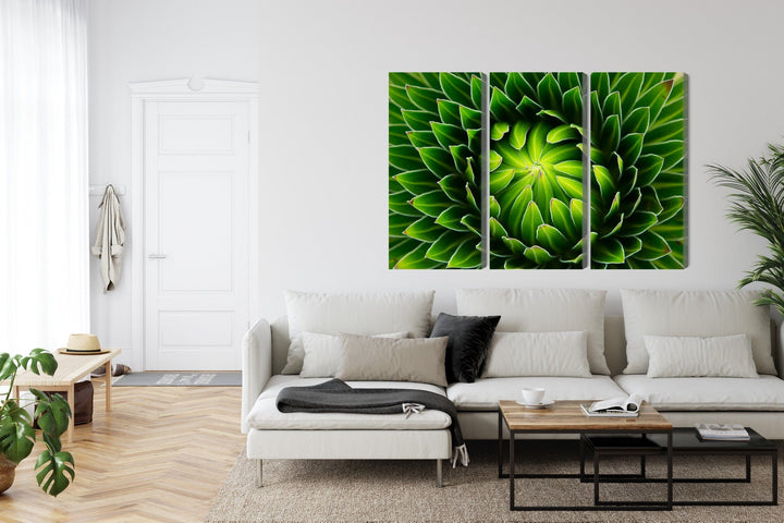 Kanva: Zaļš augs makro mērogā, zaļa X-ART