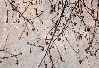 Kanva - zariņi ar ziediem uz pelēkā fona, 151783 G-ART