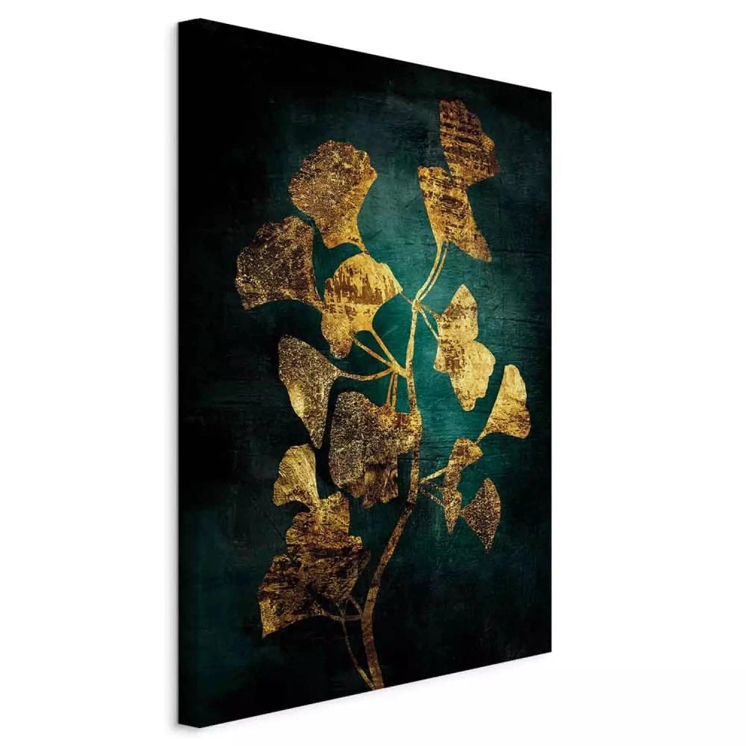 Kanva - Zelta lapas uz tumša fona - Spīduma kaisle - uz pasūtījumu G-ART