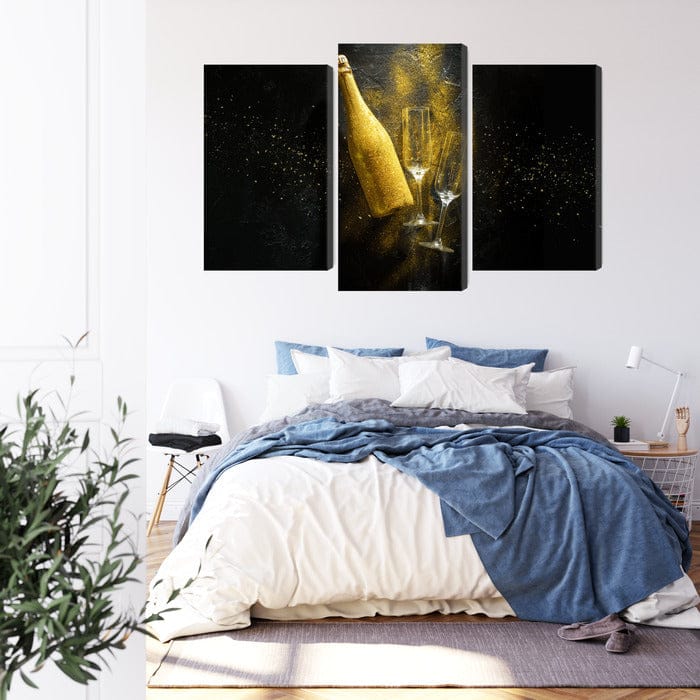 Kanva - Zelta šampanieša pudele, N-3639 X-ART