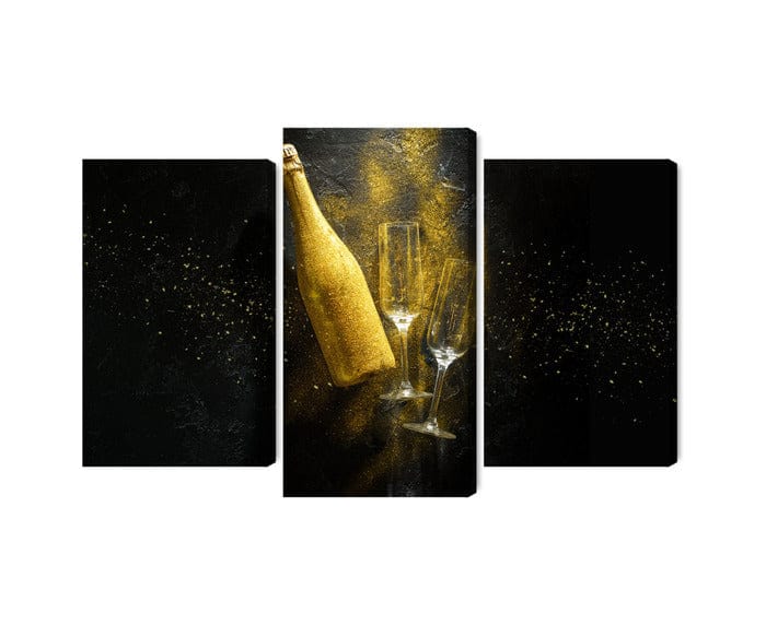 Kanva - Zelta šampanieša pudele, N-3639 X-ART