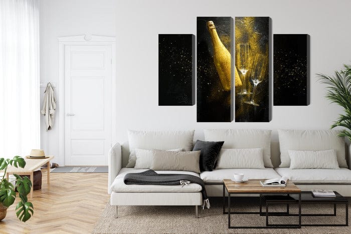 Kanva - Zelta šampanieša pudele, N-3640 X-ART