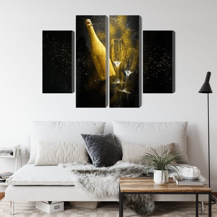 Kanva - Zelta šampanieša pudele, N-3640 X-ART