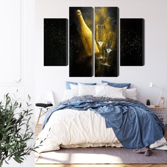 Kanva - Zelta šampanieša pudele, N-3640 X-ART