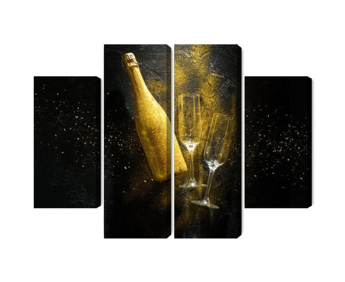 Kanva - Zelta šampanieša pudele, N-3640 X-ART