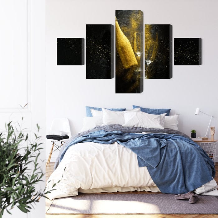 Kanva - Zelta šampanieša pudele, N-3642 X-ART