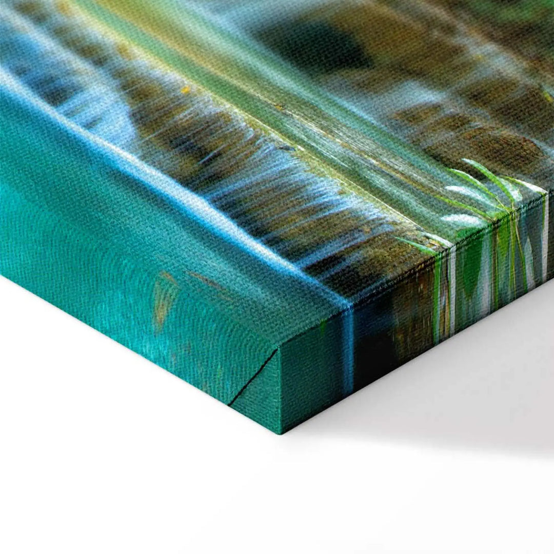 Kanva - Zen ūdenskritums un Buda, zaļā krāsā - 94269 ART XL